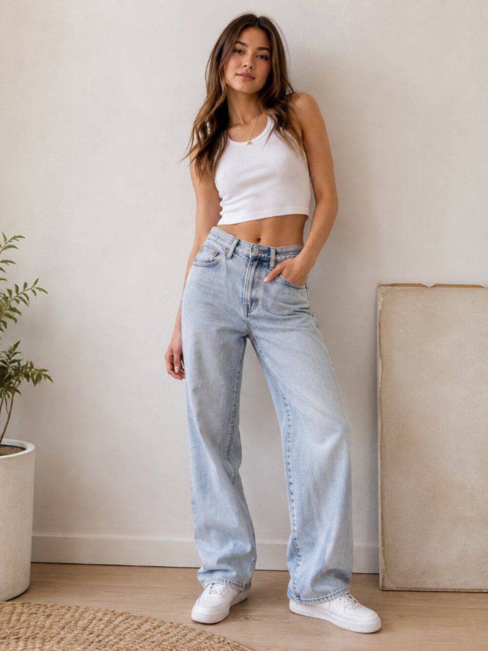 Abercrombie & Fitch 90s Loose Jeans W28 Light Wash High Waist  Vintage Y2K